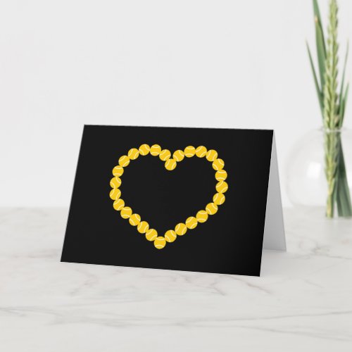 Tennis Love Heart _ Valentines day Card