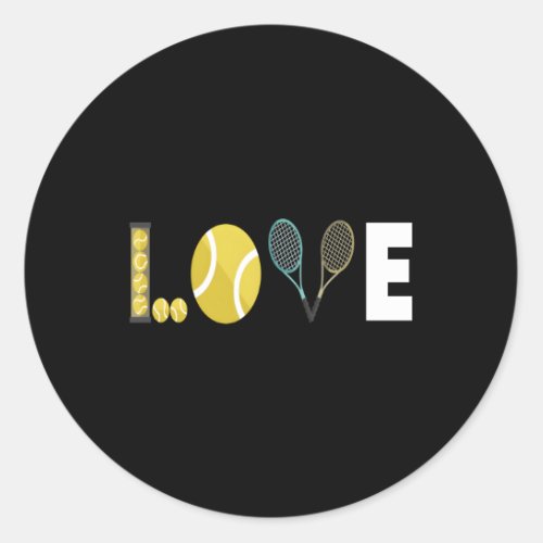 Tennis Love I Tennis Racket Tennis Ball Tennis Pla Classic Round Sticker