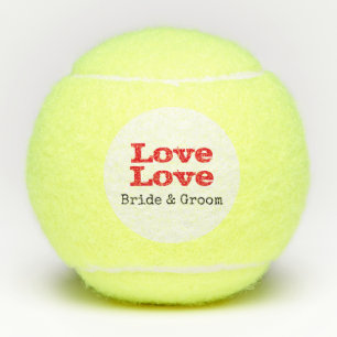 Tennis Love Love bride and groom wedding Balls