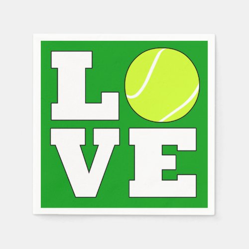 Tennis LOVE Party or Banquet Cocktail Napkins
