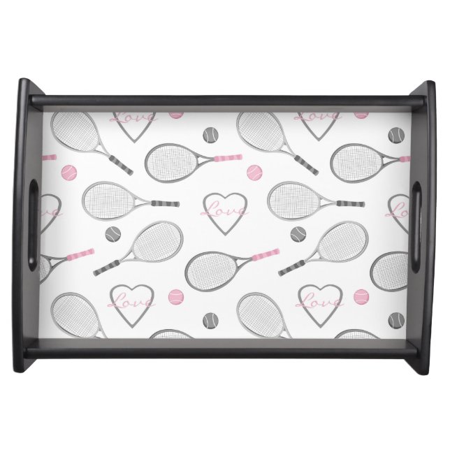 Tennis Love Pattern Serving Tray (Front)