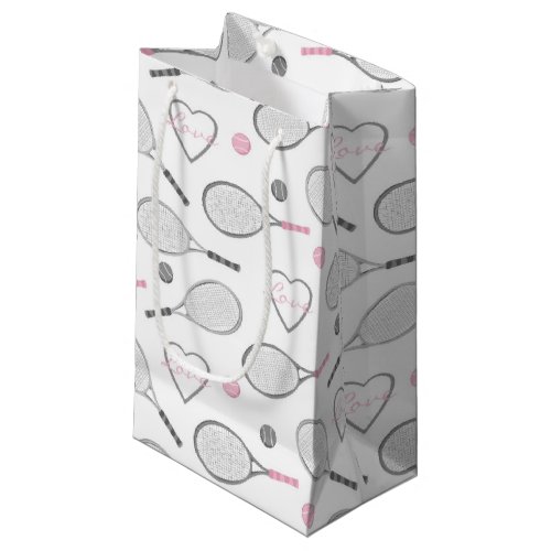 Tennis Love Pattern Small Gift Bag