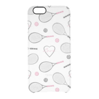 Tennis Love Pattern Clear iPhone 6/6S Case