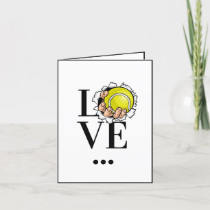 Tennis Love Player Coach Sports Themed Athletic Holiday Card