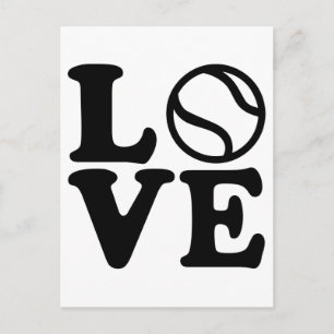 Tennis love postcard