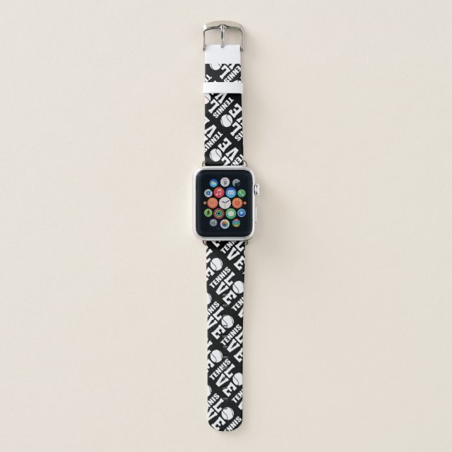 Tennis Love Print Apple Watch Band (Front)