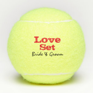 Tennis Love Set bride and groom wedding Tennis Tennis Balls