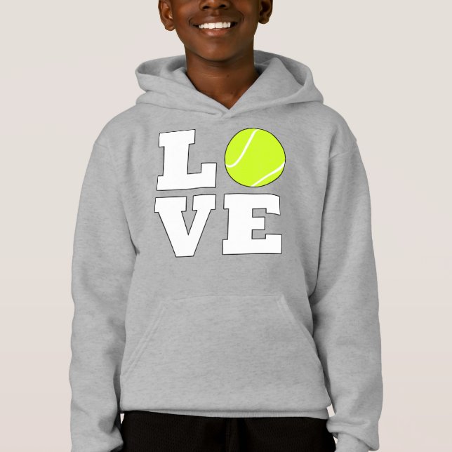 Tennis LOVE Tennis Player Sports Hoodie (Front)