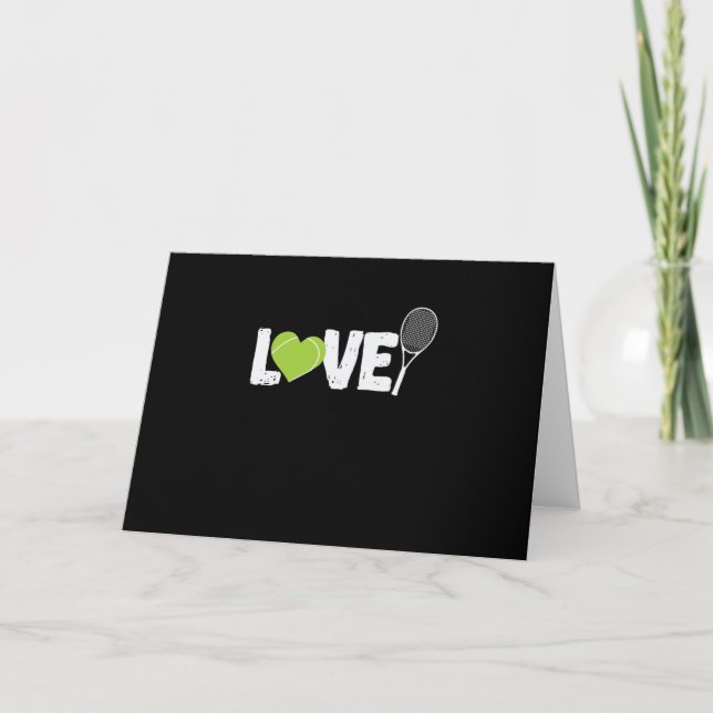 tennis "Love" tennis racket Card (Front)