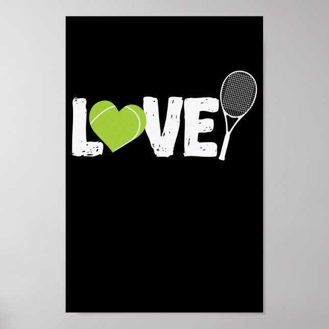 Tennis "Love" Tennisschläger Poster (Front)