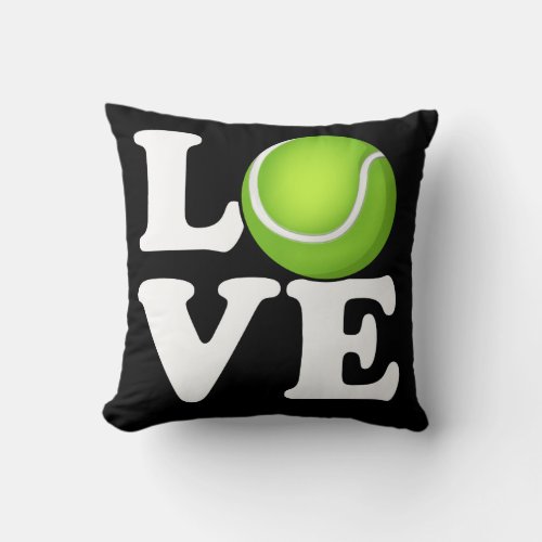 Tennis Love  Throw Pillow