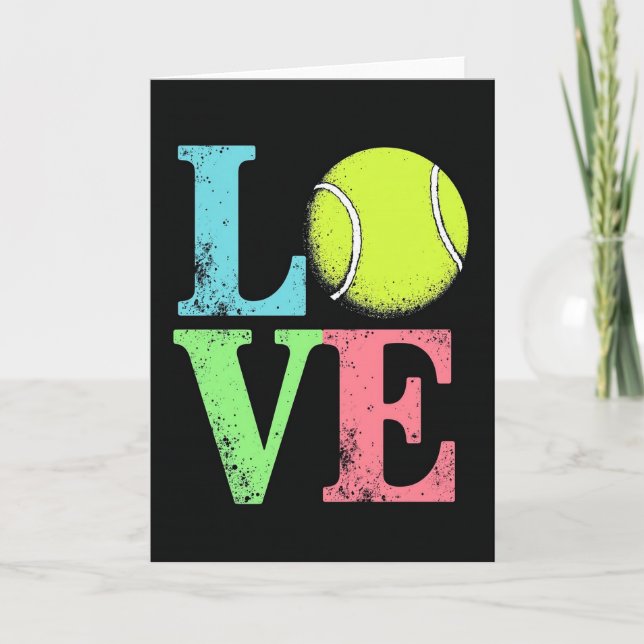 Tennis Love Vintage Card (Front)