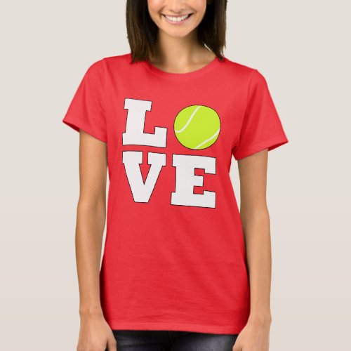 Tennis LOVE Womens T_shirt