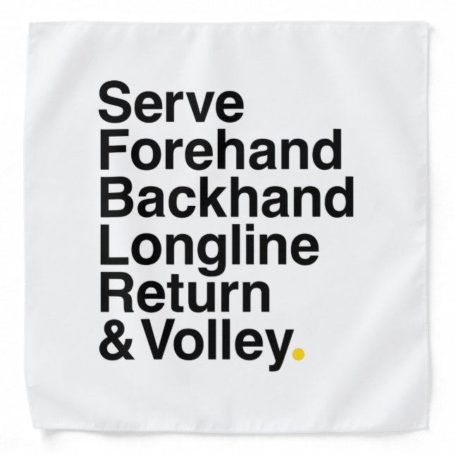 Tennis lover bandana (Front)