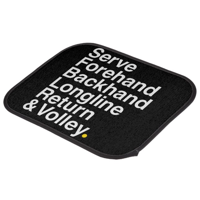 Tennis  lover car floor mat (Rear Angled)