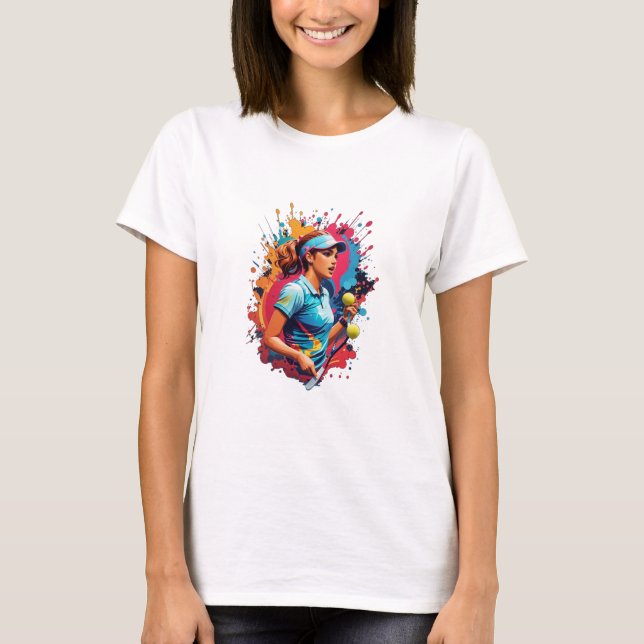 tennis lover colorful design T-Shirt (Front)