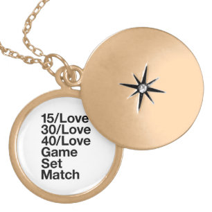 Tennis lover gold plated necklace