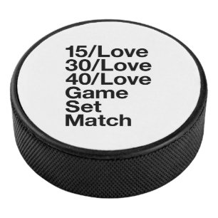 Tennis lover hockey puck