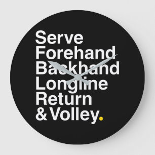 Tennis lover large clock