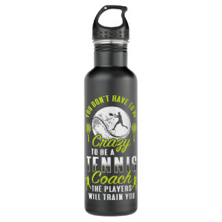 Tennis Lover Player Coach Train Player Team Instru Stainless Steel Water Bottle