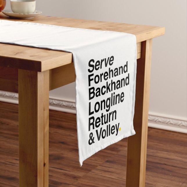 Tennis lover short table runner (In Situ)