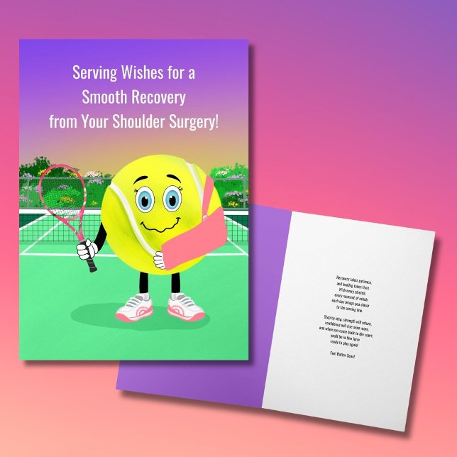 Tennis Lover Shoulder Surgery Get Well Card (Creator Uploaded)