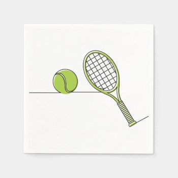 Tennis Lover | Tennis Gift Paper Napkins by PaperFinch at Zazzle