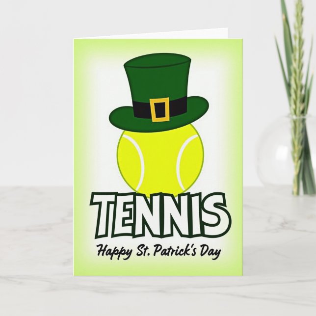 Tennis Luck Faux Gold Foil Card (Front)