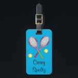 Tennis Luggage Tag<br><div class="desc">This bright colored tennis tag will quickly identify your sports bag or luggage!</div>