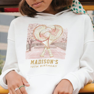 Tennis Luxury Girl Birthday Personalized Hoodie
