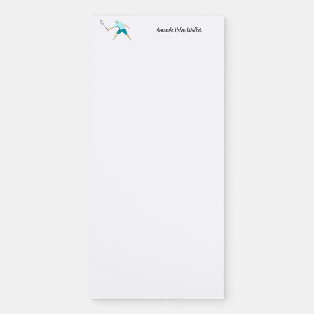 Tennis Magnetic Notepad (Front)