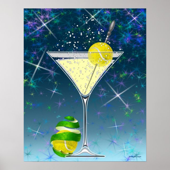 Tennis Martini, tennis Poster (Front)