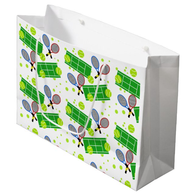 Tennis Match Large Gift Bag (Front Angled)