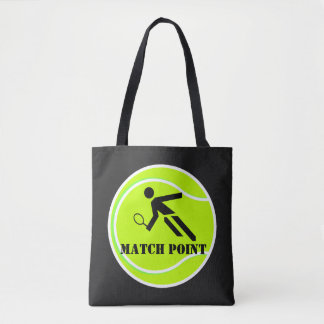 Tennis Match Point Tote Bag 
