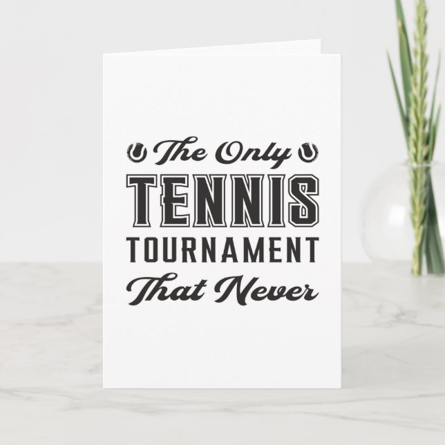 Tennis Match Racket Player Court Funny Gift Idea Card (Front)