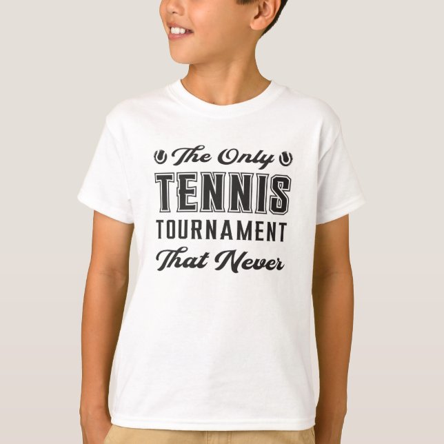 Tennis Match Racket Player Court Funny Gift Idea T-Shirt (Front)