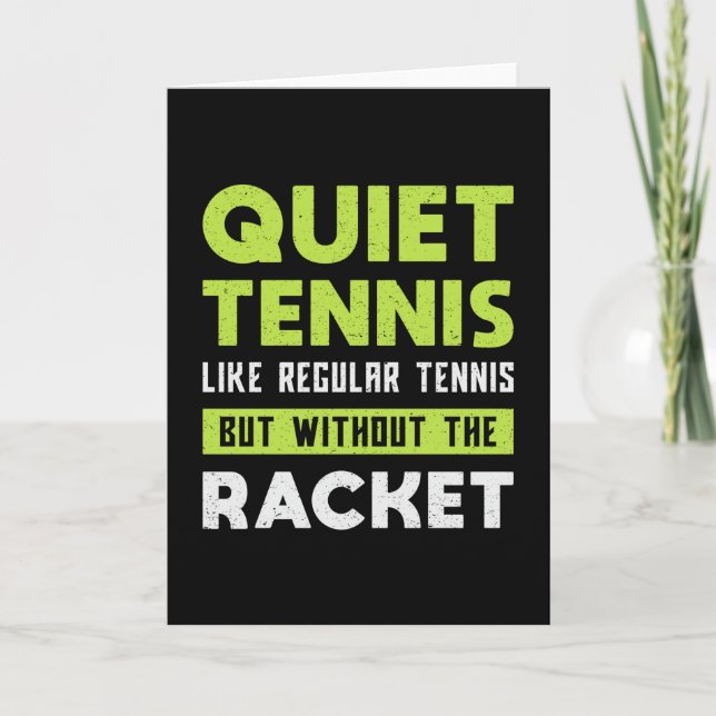 Tennis Match Racket Player Court Sports Funny Gift Card (Front)