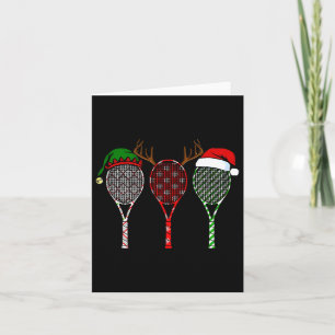 Tennis Merry Chistmas 3 Tennis Racket Christmas  Card