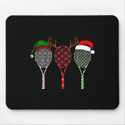 Tennis Merry Chistmas 3 Tennis Racket Christmas  Mouse Pad