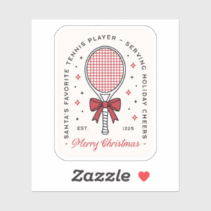Tennis merry Christmas funny wishes red aesthetic Sticker