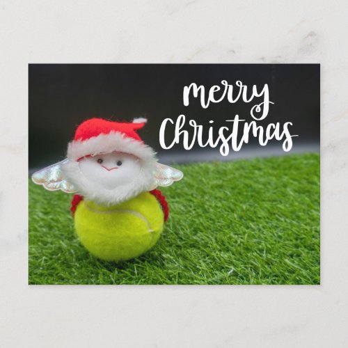 Tennis Merry Christmas with Santa Claus   Postcard