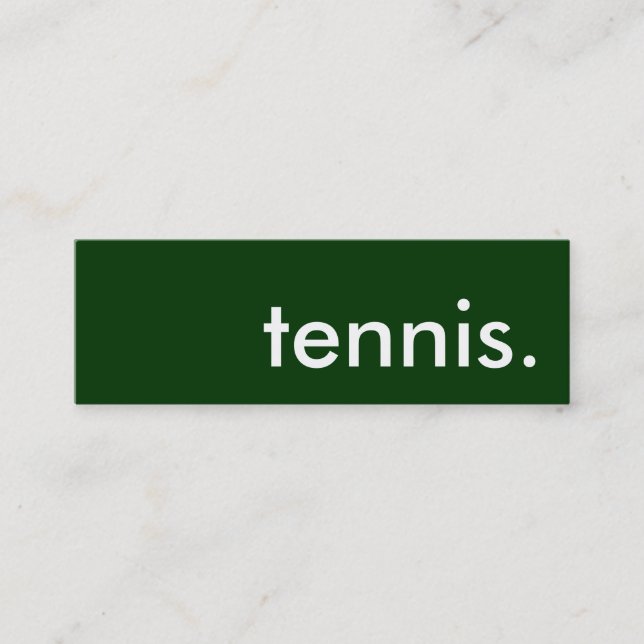 tennis. mini business card (Front)