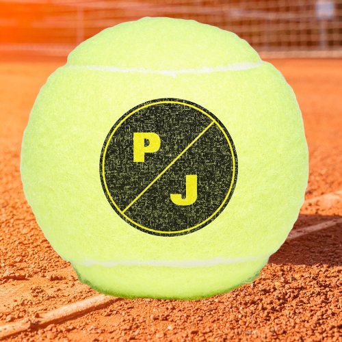 Tennis Modern Big Bold Monogrammed Tennis Balls