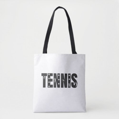 Tennis Modern Typography Text Player Coach Simple Tote Bag