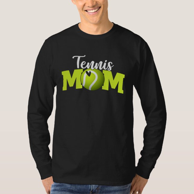 Tennis Mom Cute Letter Print Women Cute Mother's D T-Shirt (Front)