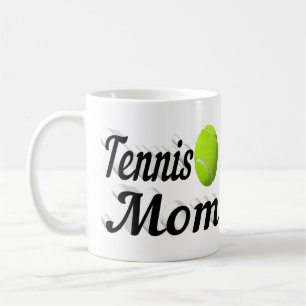 Tennis Mom half text Coffee Mug
