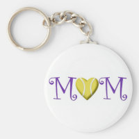Tennis Mom Keychain, Purple Keychain