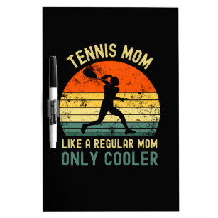 Tennis mom like a regular women retro vintage dry erase board