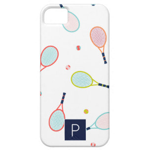 Tennis Monogram Sports Blue Green Custom iPhone SE/5/5s Case