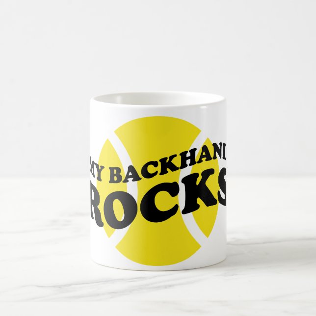 Tennis mug gift with funny slogan saying (Center)